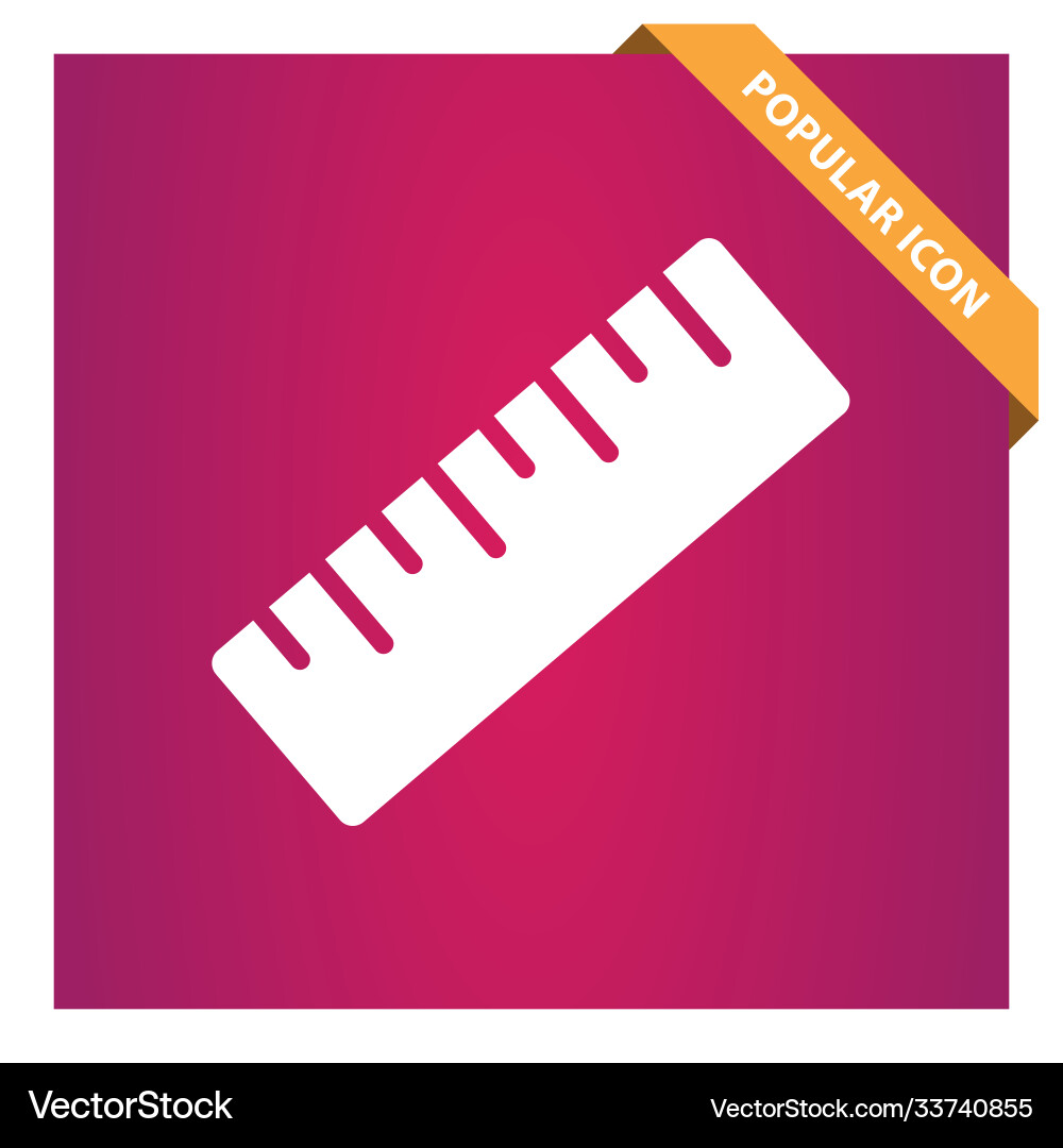 Ruler icon for web and mobile Vector Image