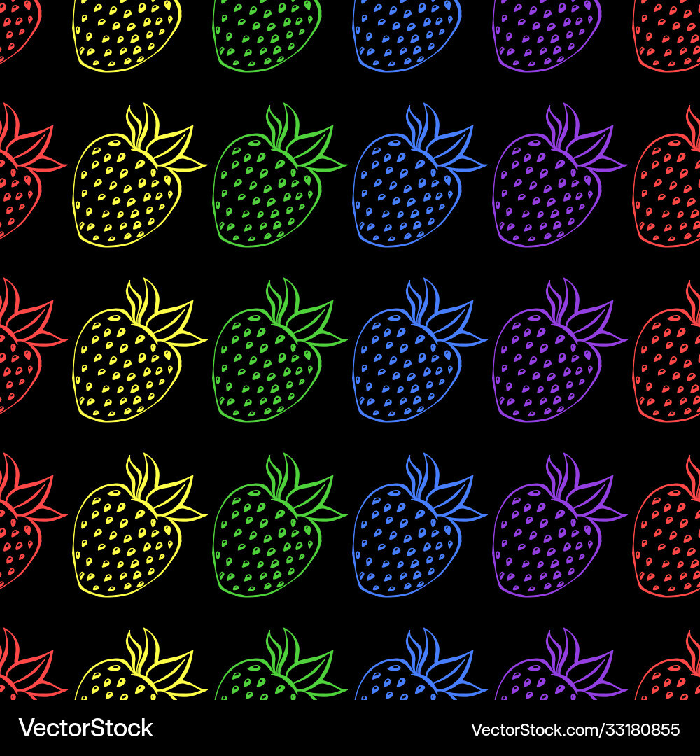Seamless pattern with strawberry a Vector Image
