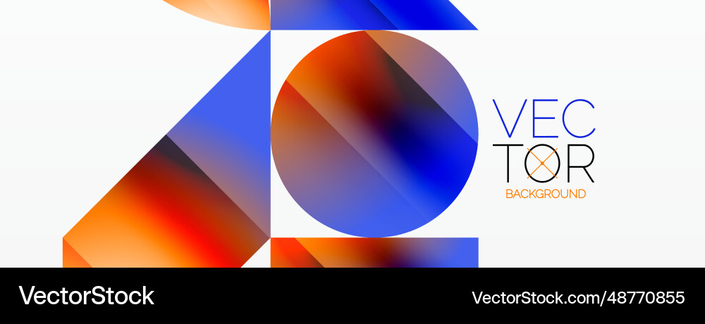 Serene gradient template circles and triangles Vector Image