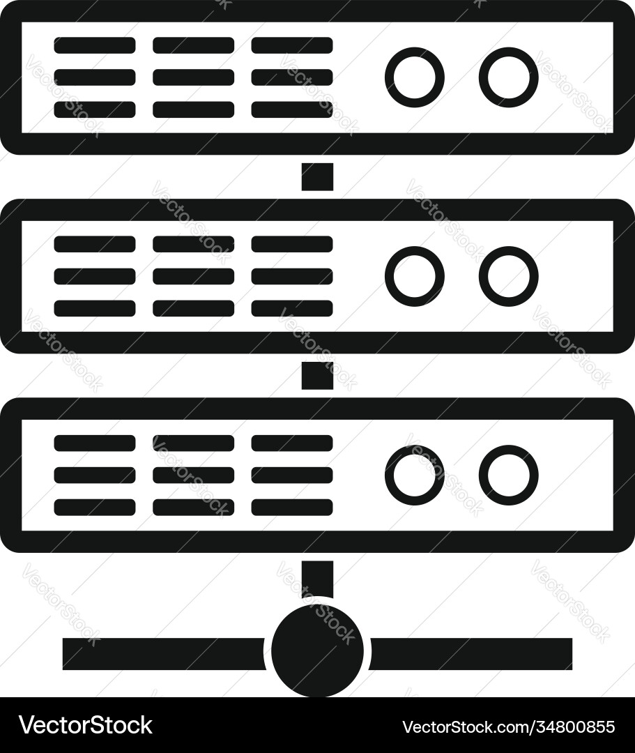 Storage data server icon simple style Storage data server icon simple style vector image