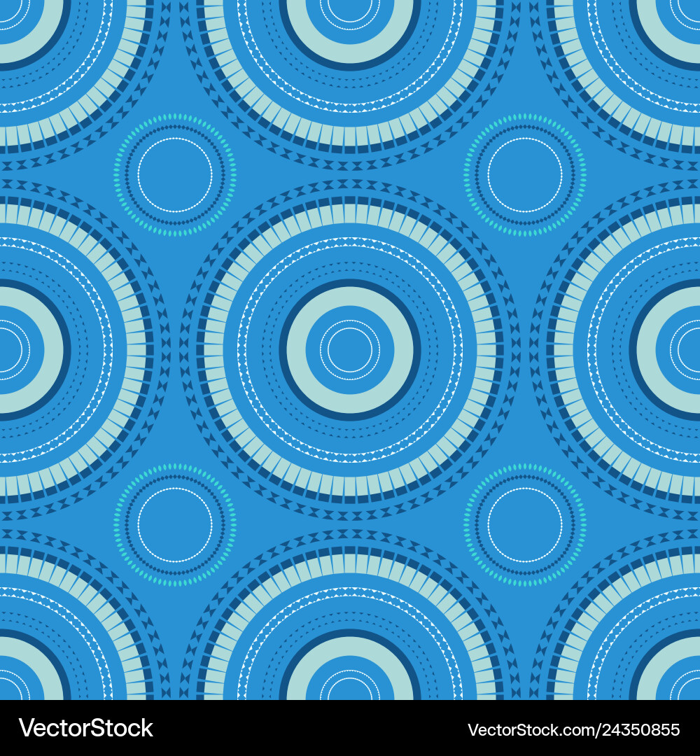 Vibrant circular large scale seamless pattern vector image