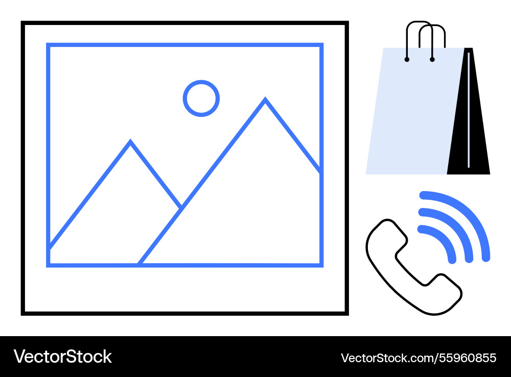Visual content creation and e-commerce Visual content creation and e-commerce Vector Image