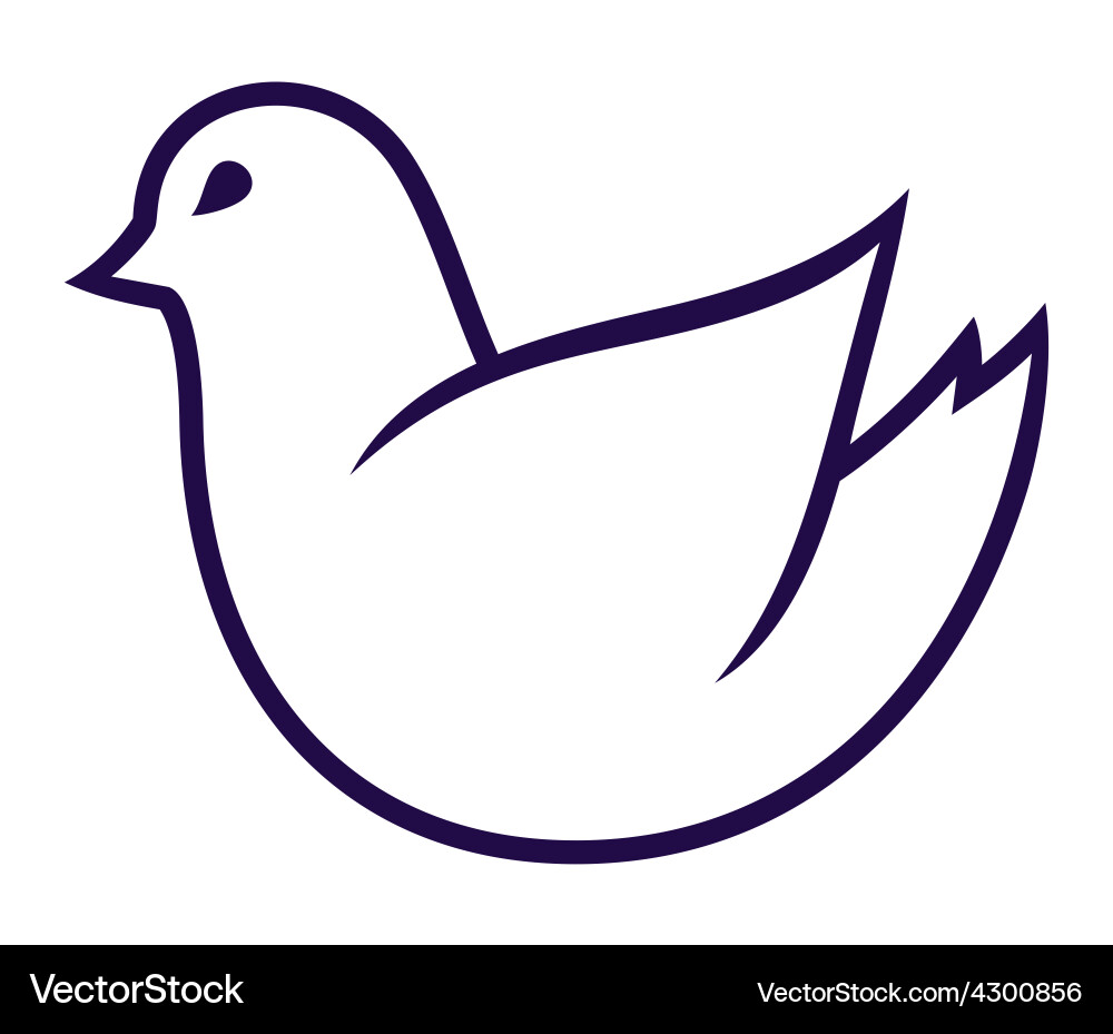Bird simple2 resize vector image