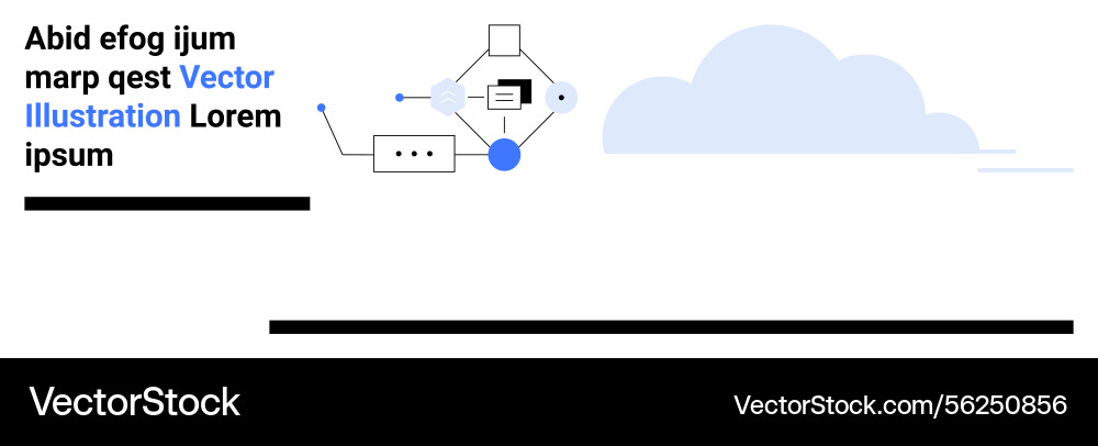 Cloud-connected workflow with diagram Cloud-connected workflow with diagram vector image