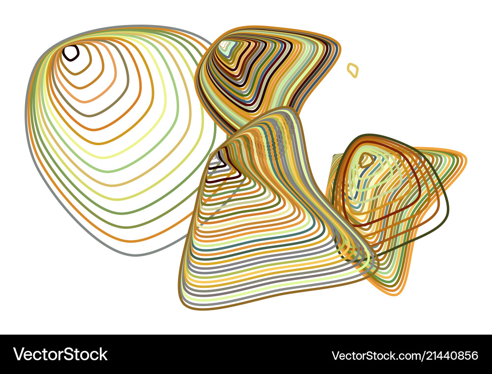 Color abstract path lines geometric pattern vector image