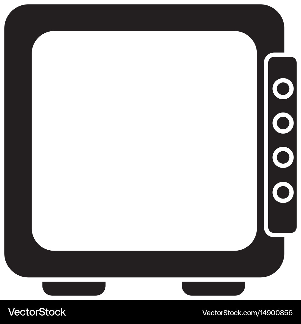 Contour strongbox open with nothing thing inside vector image