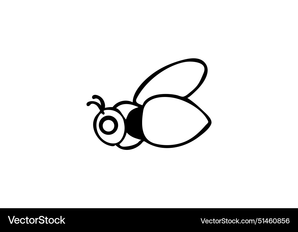 Create minimal style bumblebee icon design Create minimal style bumblebee icon design vector image