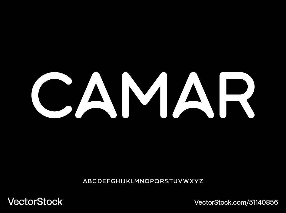 Creative rounded sans serif display font Vector Image
