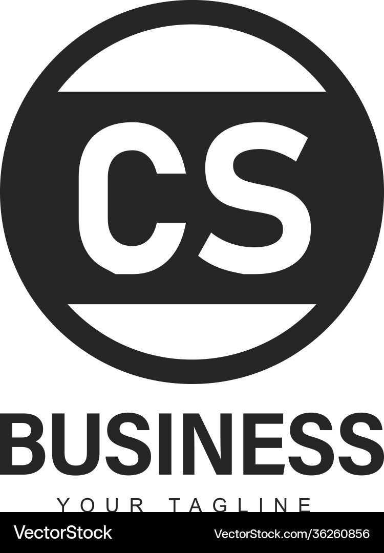 Cs initial a logo design with abstract style Cs initial a logo design with abstract style vector image