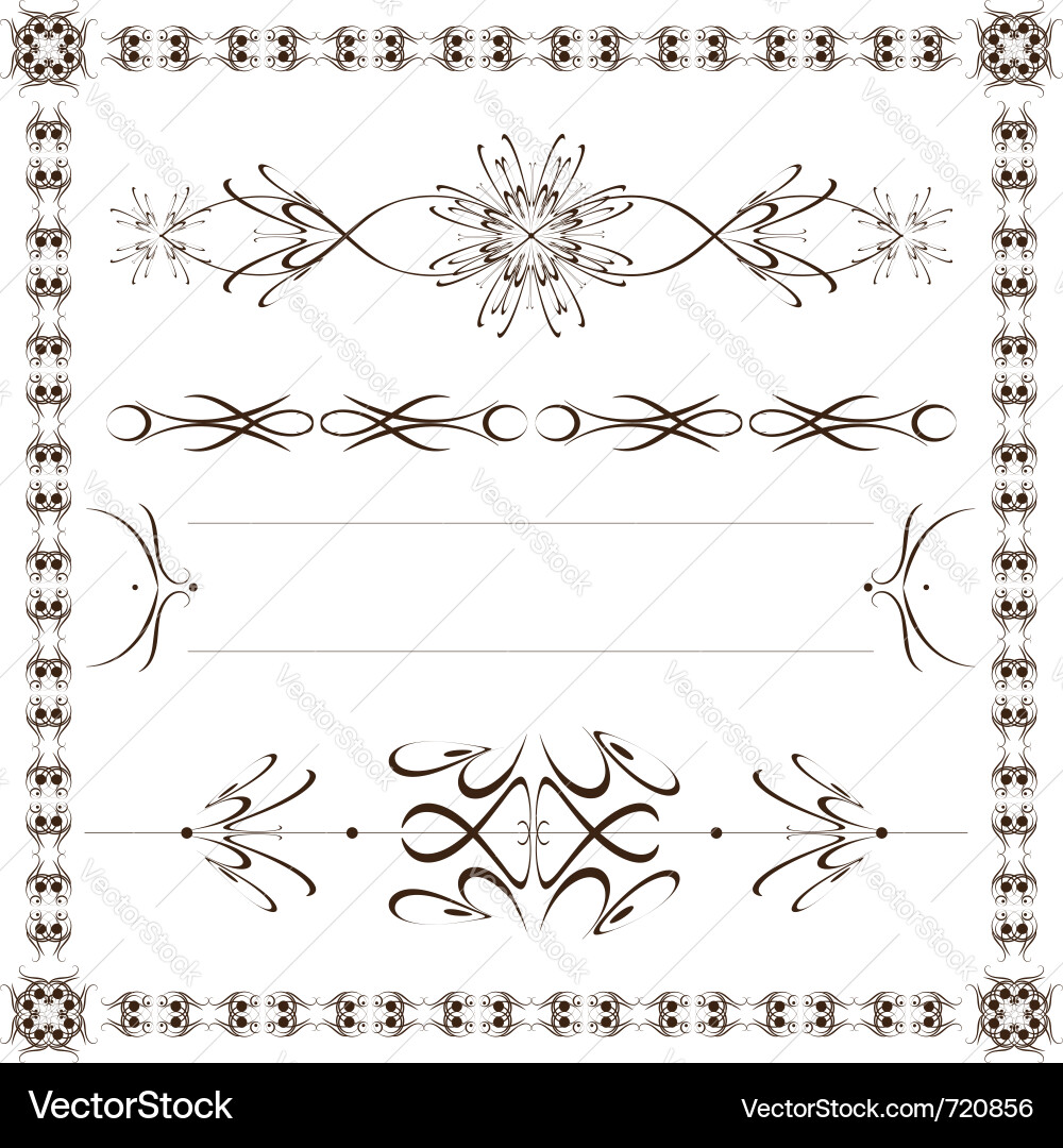 Elegant Calligraphic Border vector image