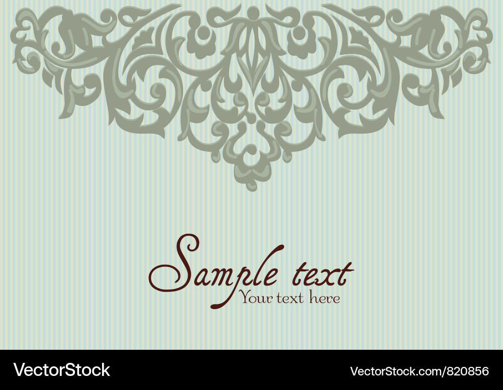 Elegant Vintage Label Background Vector Image