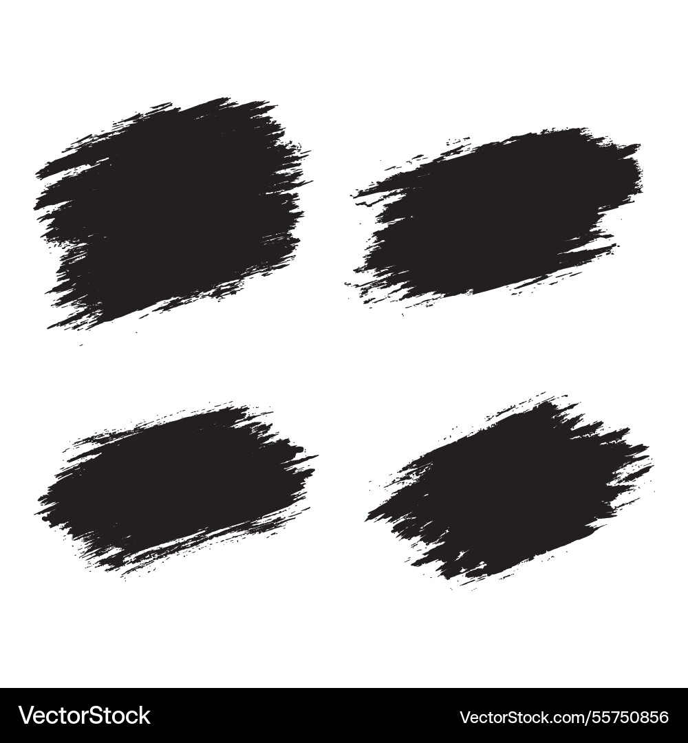 Elements set of black abstract wide rustic rough Elements set of black abstract wide rustic rough vector image