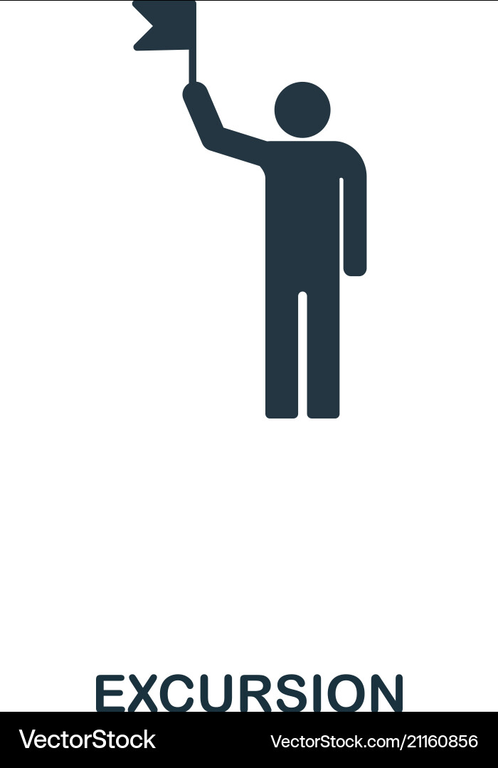 Excursion icon mobile app printing web site Vector Image