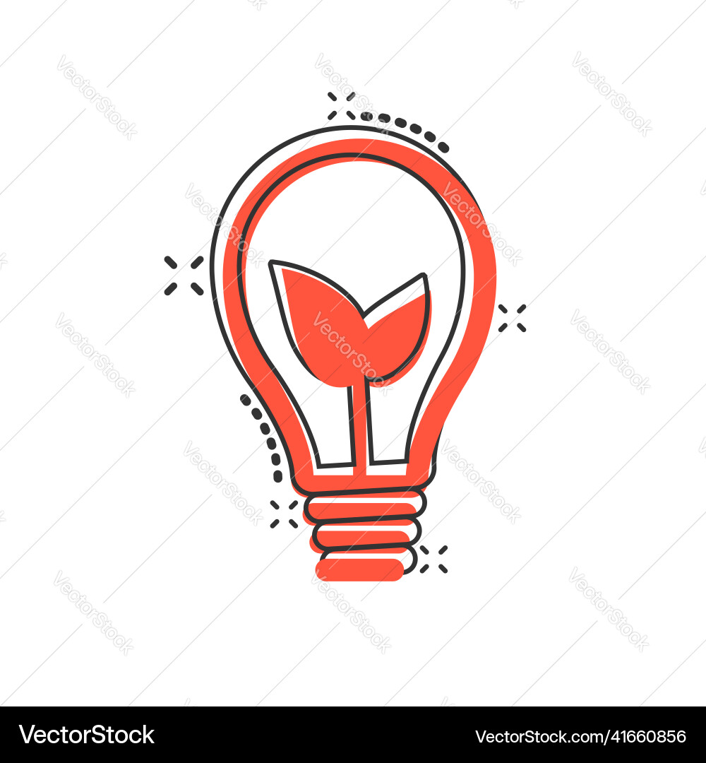 Light bulb icon in comic style lightbulb cartoon Light bulb icon in comic style lightbulb cartoon vector image
