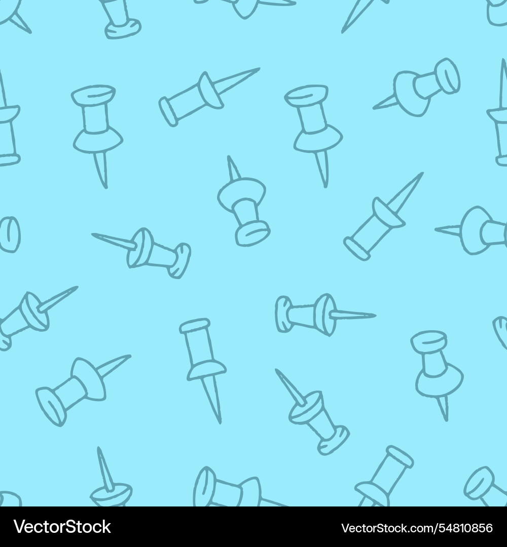 Outline thumbtack seamless pattern for print Outline thumbtack seamless pattern for print vector image