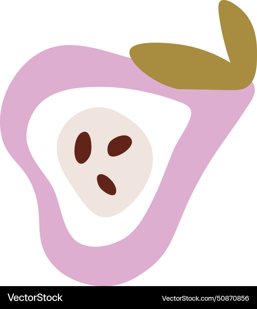 Pear slice matisse Royalty Free Vector Image - VectorStock
