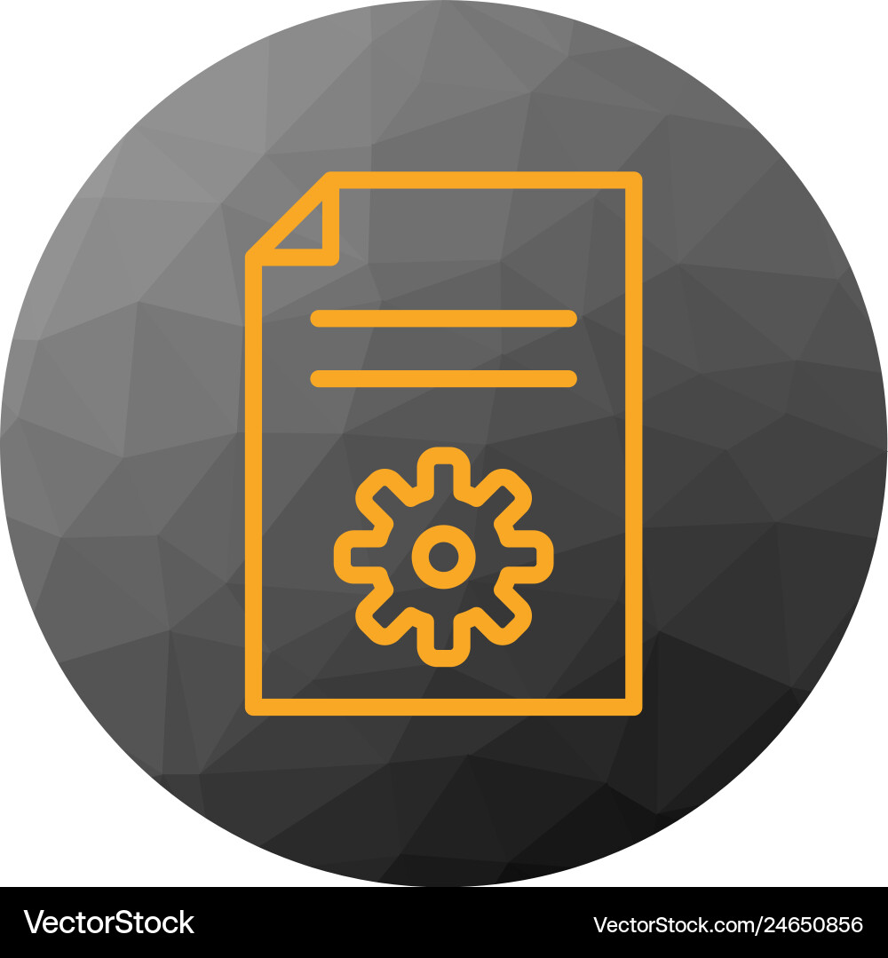 Setting document icon Vector Image
