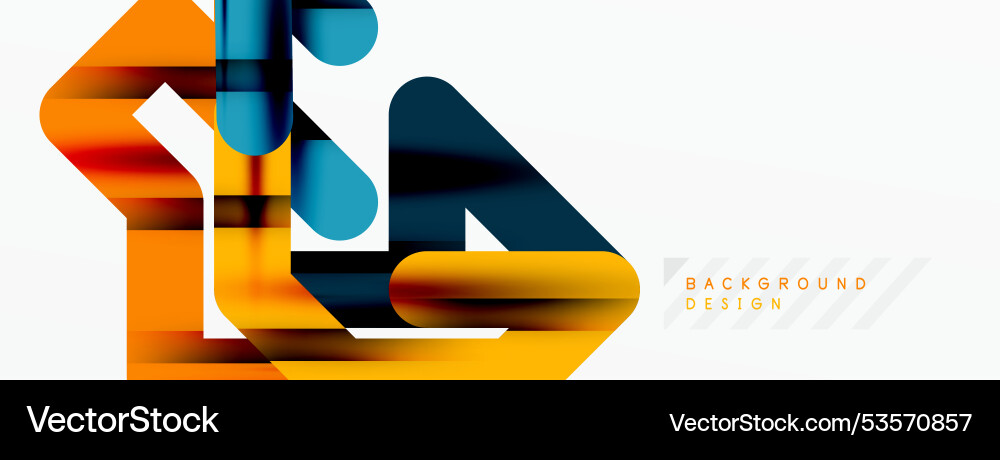 Abstract background - colorful lines composition Vector Image