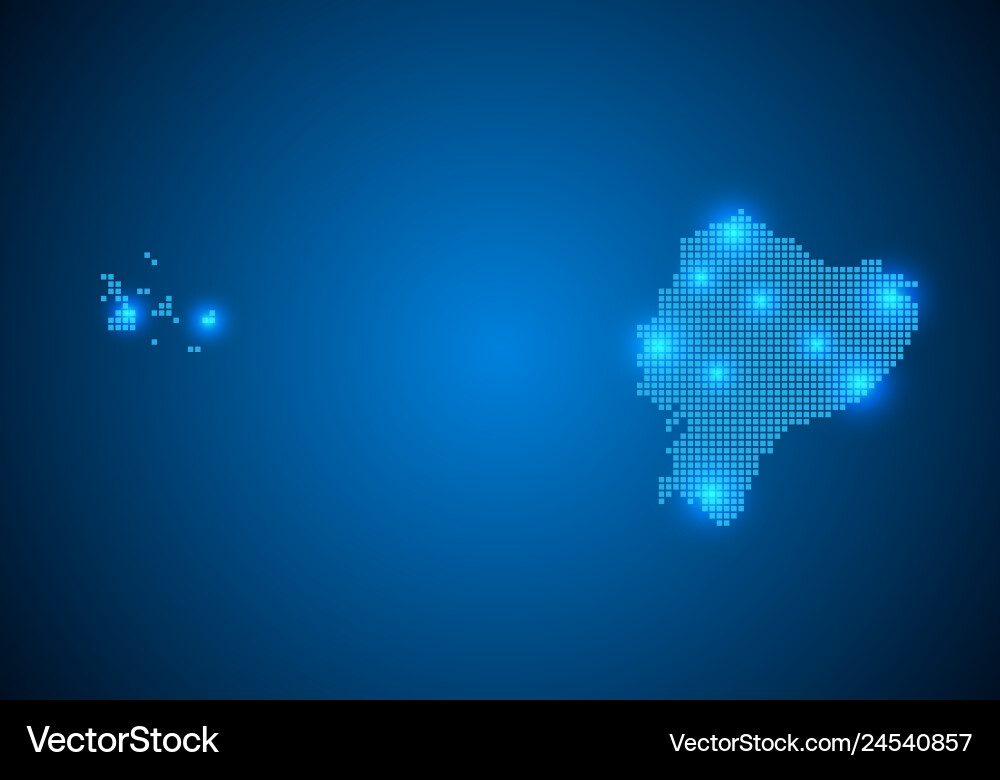 Abstract blue background with map internet line Vector Image