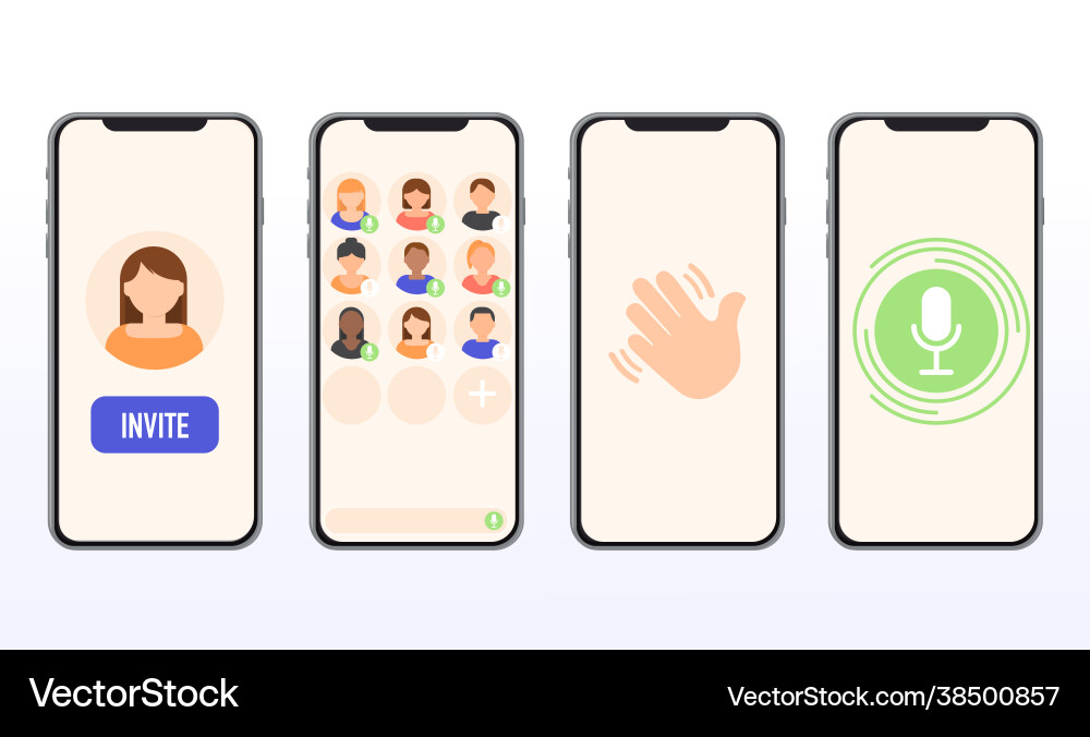 App drop-in audio chat interface Vector Image