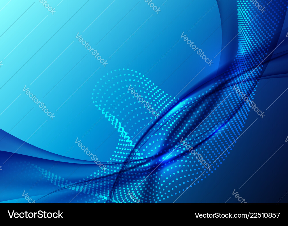 Blue color waves particle and geometric abstract Blue color waves particle and geometric abstract vector image