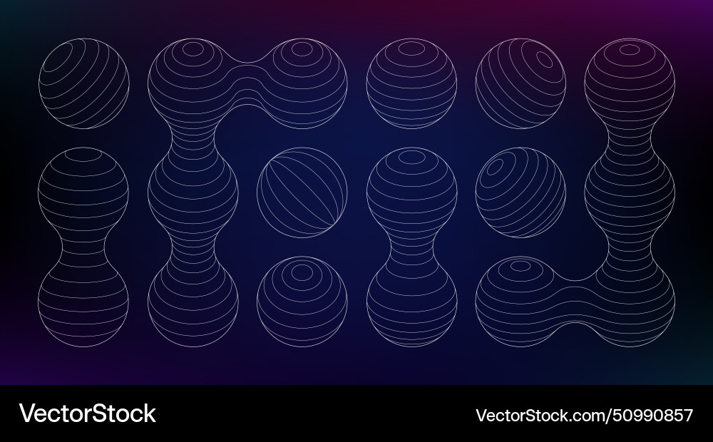 Digital globe 3d circles connected into soft Digital globe 3d circles connected into soft Vector Image