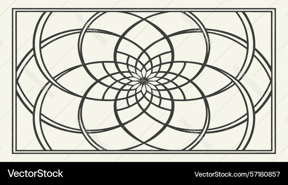 Elegant circular swirl pattern abstract geometric Vector Image