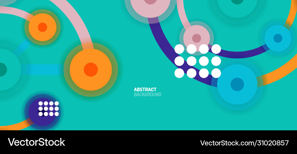 Flat style geometric abstract background round Flat style geometric abstract background round vector image