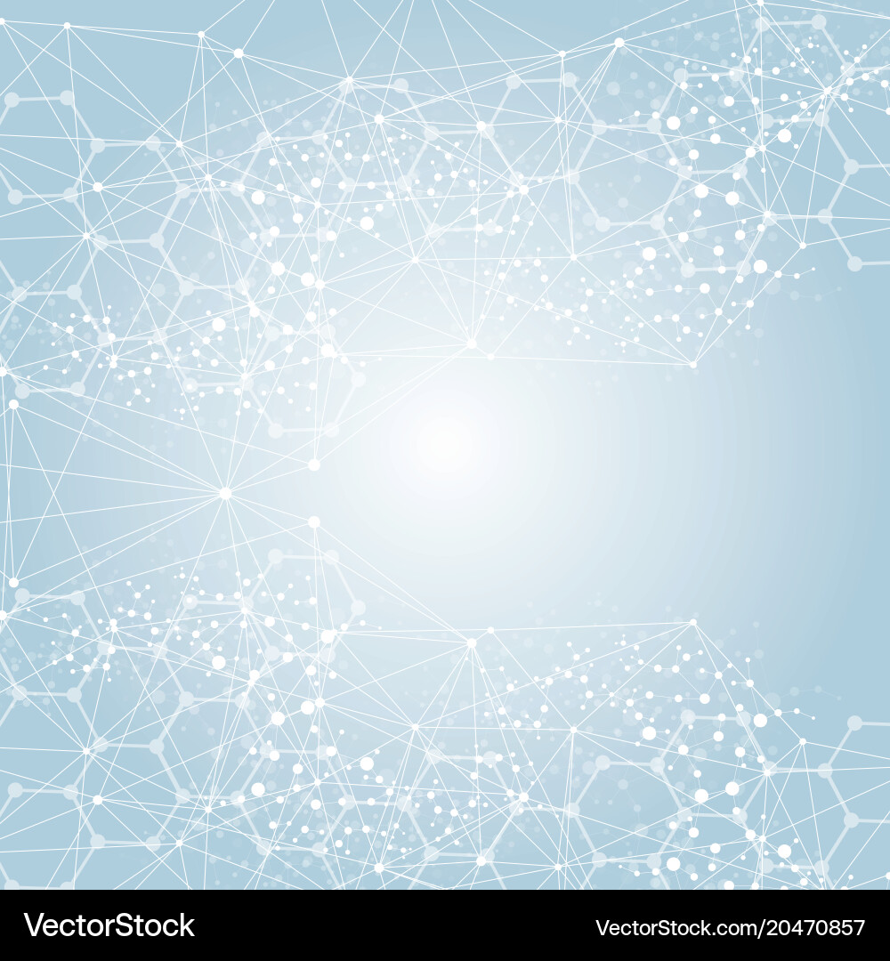 Hexagonal abstract background big data vector image