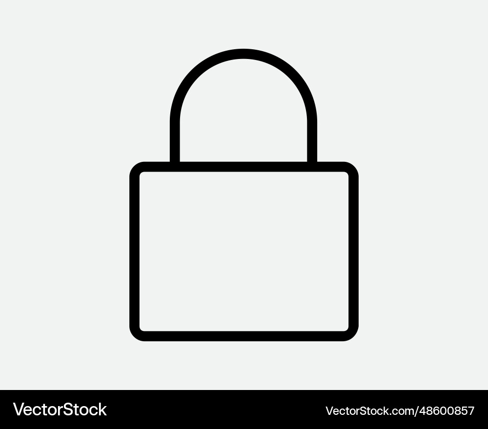 Lock line icon security secure safety padlock code Lock line icon security secure safety padlock code vector image
