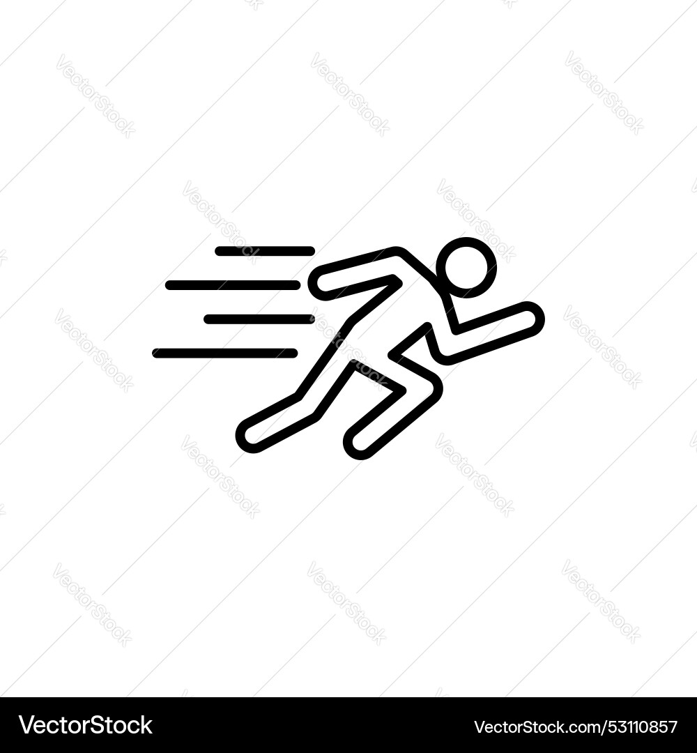 Man fast run icon Man fast run icon vector image