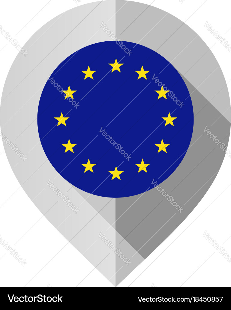 Map Marker with Flag vector image