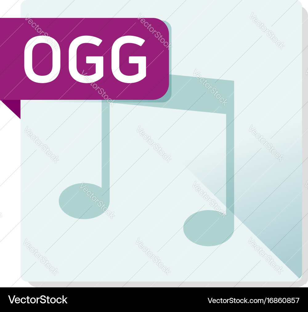 Ogg document file format square icon Vector Image
