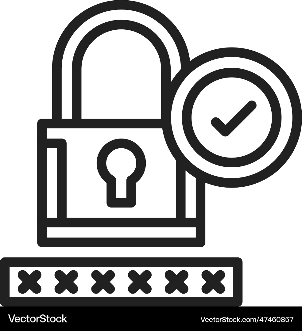 Password approved icon image Vector Image
