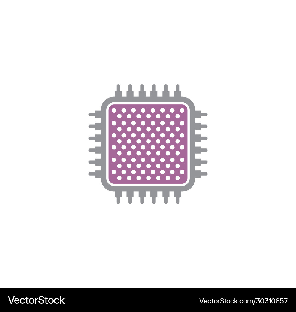 Processor chip related icon on background Processor chip related icon on background vector image