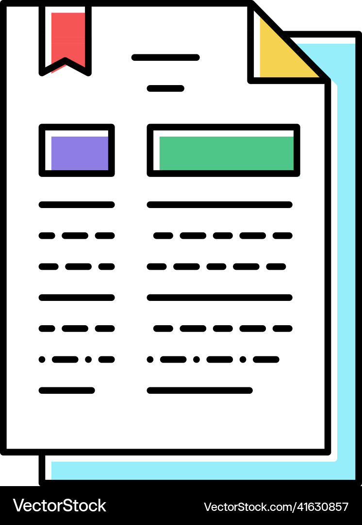 Protocol document color icon Protocol document color icon vector image