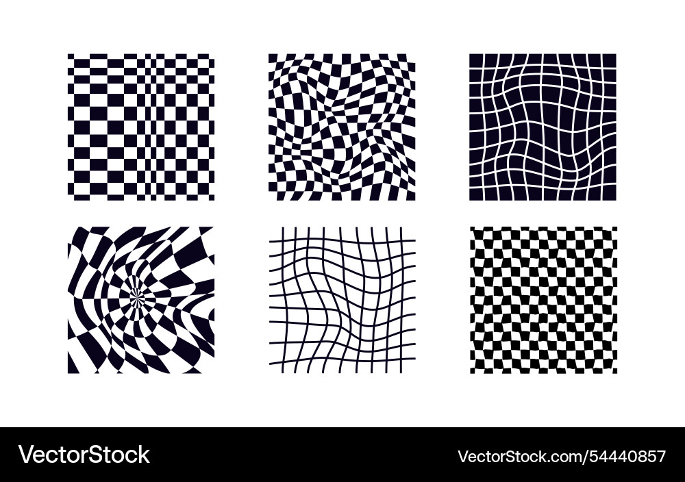 Psychedelic checkerboard pattern Psychedelic checkerboard pattern vector image