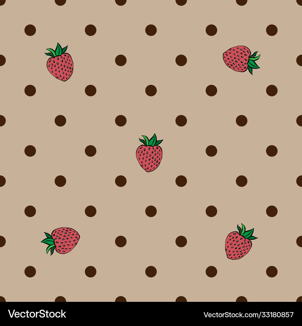 Seamless pattern with strawberry a Vector Image