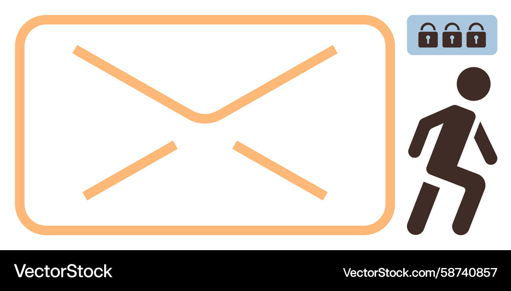 Secure email concept with encrypted communication Secure email concept with encrypted communication Vector Image