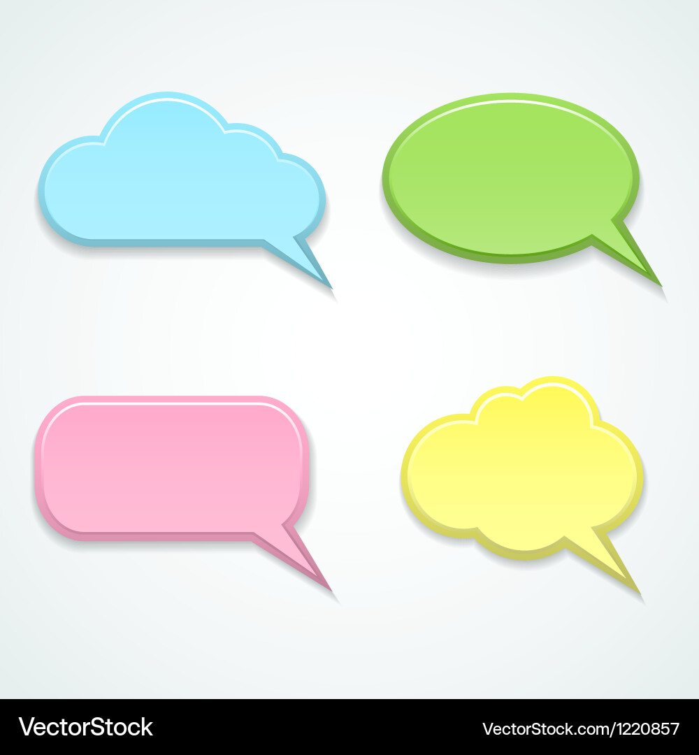 Speech bubbles set Royalty Free Vector Image - VectorStock