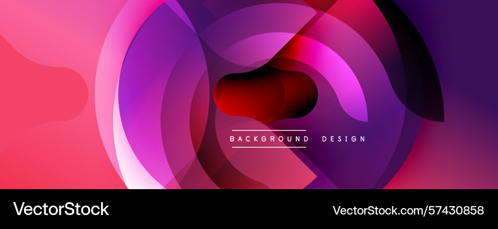Abstract dynamic layers create vibrant circular Vector Image