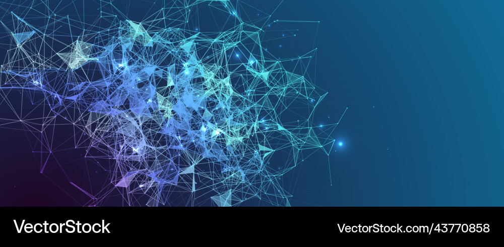 Abstract polygonal science background Vector Image