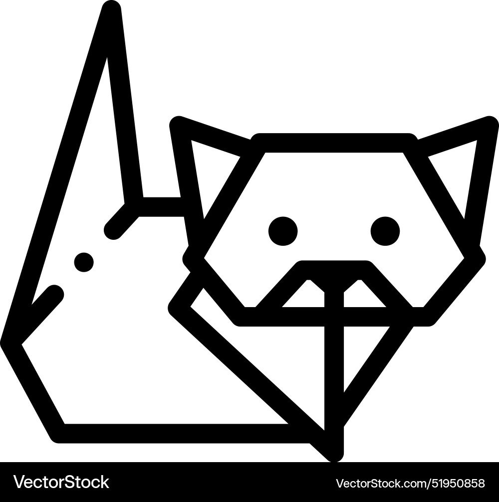 Cat icon thin linear style design isolated Vector Image