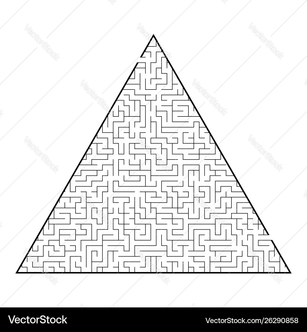 Difficult Triangular Labyrinth Game vector image