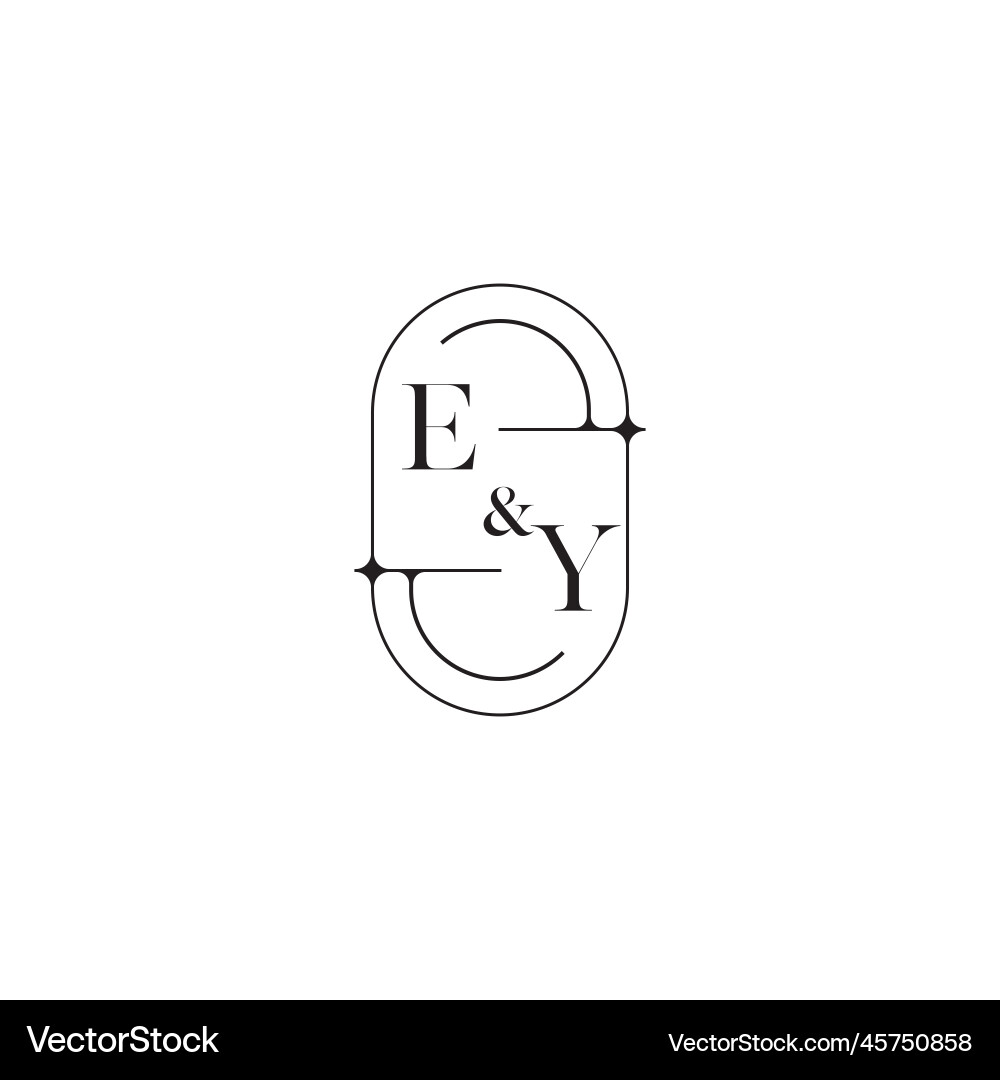 Ey line simple initial concept with high quality Ey line simple initial concept with high quality Vector Image