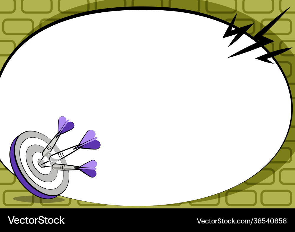 Presenting message hitting target concept Presenting message hitting target concept vector image
