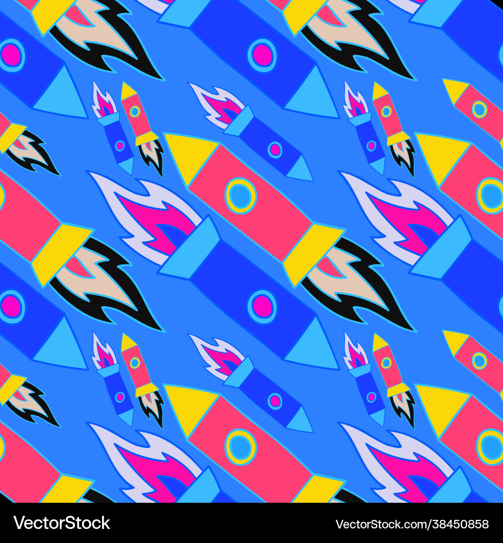 Seamless pattern colorful design outer Seamless pattern colorful design outer vector image