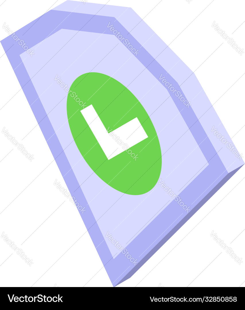 Secured authentication icon isometric style Secured authentication icon isometric style Vector Image
