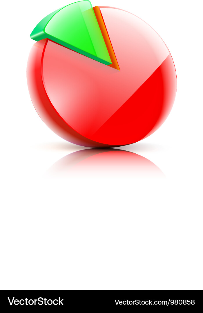 Shiny bar and pie chart Vector Image