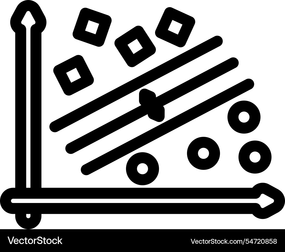Support machine learning line icon vector image